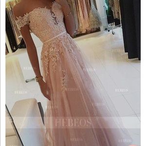 Blush pink prom dress